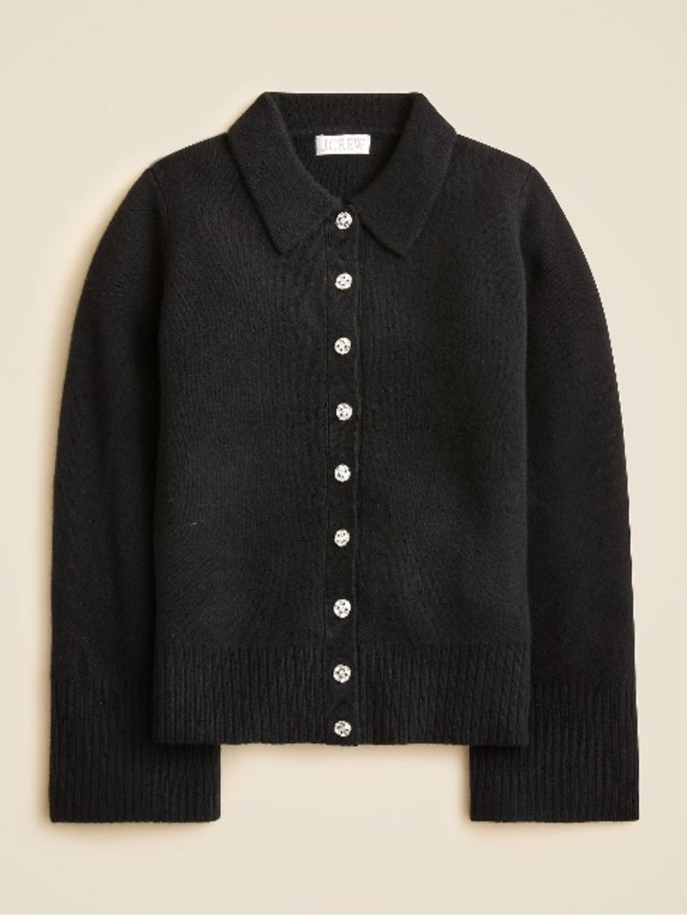 J.Crew Milano-stitch cinched-waist cardigan with embellished buttons CO602 - Picture 3 of 4